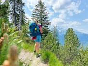 Hiker in the Wetterstein mountains