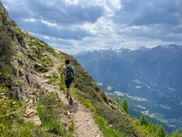 Hiker on the Merano High Mountain Trail