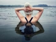 Ice bathing in Lake Obertrum