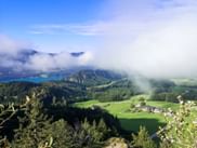 Ausblick vom Gipfel des Schober im Salzkammergut auf den Fuschlsee
