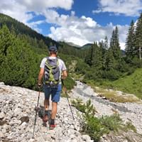 Wanderer am Lechweg