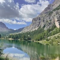 Mountain lake in the Dolomites