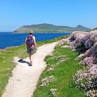 Hikers on the coastal path
