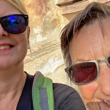 Mrs. Schliefke and Mrs. Leipold hike from Garmisch to Meran