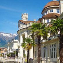 Hiking trail leads along the famous spa centre in Merano