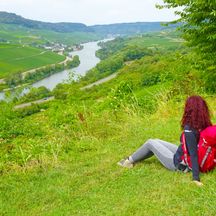 View onto Moselle while taking a hiking break