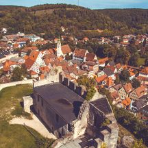 Panoramic view of the old town in the Altmühltal Nature Park