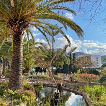 Gartenanlage im Hotel Es Port