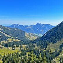 Mountain panorama on the way from Schliersee to Bayrischzell