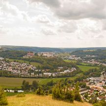 City panorama on the hiking trail in the Altmühltal