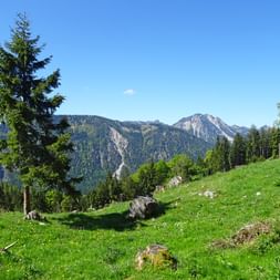 wunderschöne Berglandschaft beim Wandern in Bayern