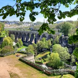 View of Luxembourg's upper town from above