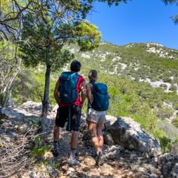 Hiking couple in Sardinia