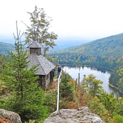 Rachelsee chapel with a beautiful view