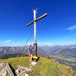 Hiker on Kalmberg summit