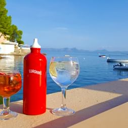 Water bottle and Aperol in Alcudia