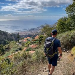 Monte Nossa Senhora in Funchal with a view of the sea