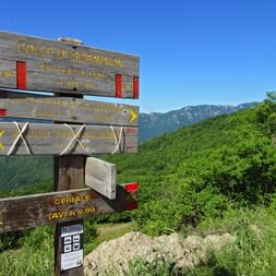 Wegweiser des "Colle di Scravaion"