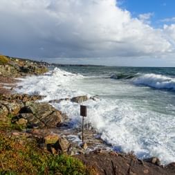 Panorama with a view of the coast of Kullaleden