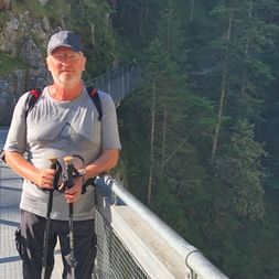 Mr Osvin Nöller on the hiking tour around the Zugspitze