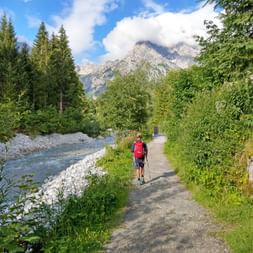 Hiking trail through the Steinerne Meer of the Kitzbühel Alps