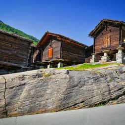 Walserhäuser in Saas Fee