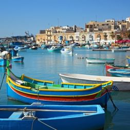 One of the fishing villages on the island of Gozo