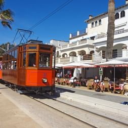 Historic railway named "red flash" in Sóller