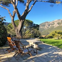 Terrasse und Garten der Finca Son Palou