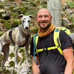 Hiker with dog