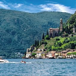 Boat trip at the Lake Lugano