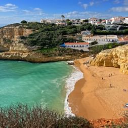 View of the fishing village of Benagil