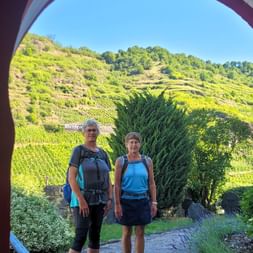 Claudia Stephan and company on the Moselle Trail