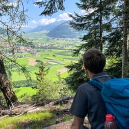 Hiker with view of the valley