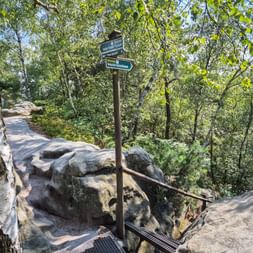 Wegweiser am Wanderpfad des Malerwegs
