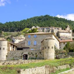 large castle in the nature of Gigondas in Provence