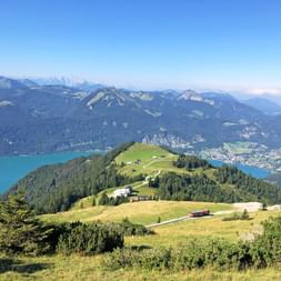 Schafbergbahn and view of the Salzkammergut
