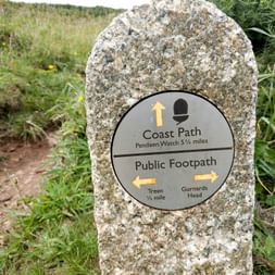 Coastal path marking