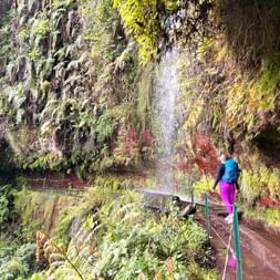 Rauschender Wasserfall entlang der Königslevada