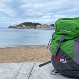 Backpack in Port Sóller Bay