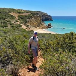 Hiker on the Karl Path in the Algarve