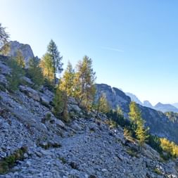 Hiking trail on the Cima del Cacciatore