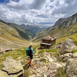 Hiker at the Timmelsjoch