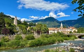 Die Passerpromenade in Meran