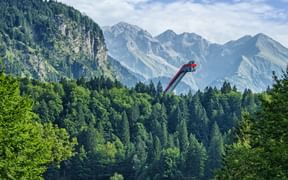 Die Heini-Klopfer-Skiflugschanze in Oberstdorf