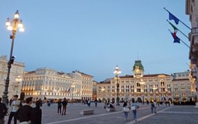 Piazza Unita in Trieste at twilight