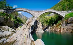 Die Ponte dei Salti in the Verzasca Valley