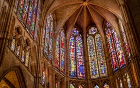 The stained glass windows of the Cathedral of Leon The stained glass windows of the Cathedral of Leon