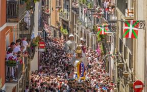 The Running of the Bulls in Pamplona The Running of the Bulls in Pamplona