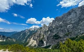 Mountain range in the Julian Alps